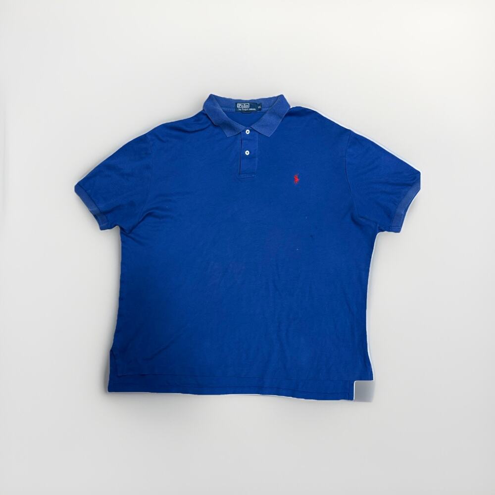Polo Ralph Lauren Men’s Classic Polo Shirt Blue Red Pony Short Sleeve Size XL